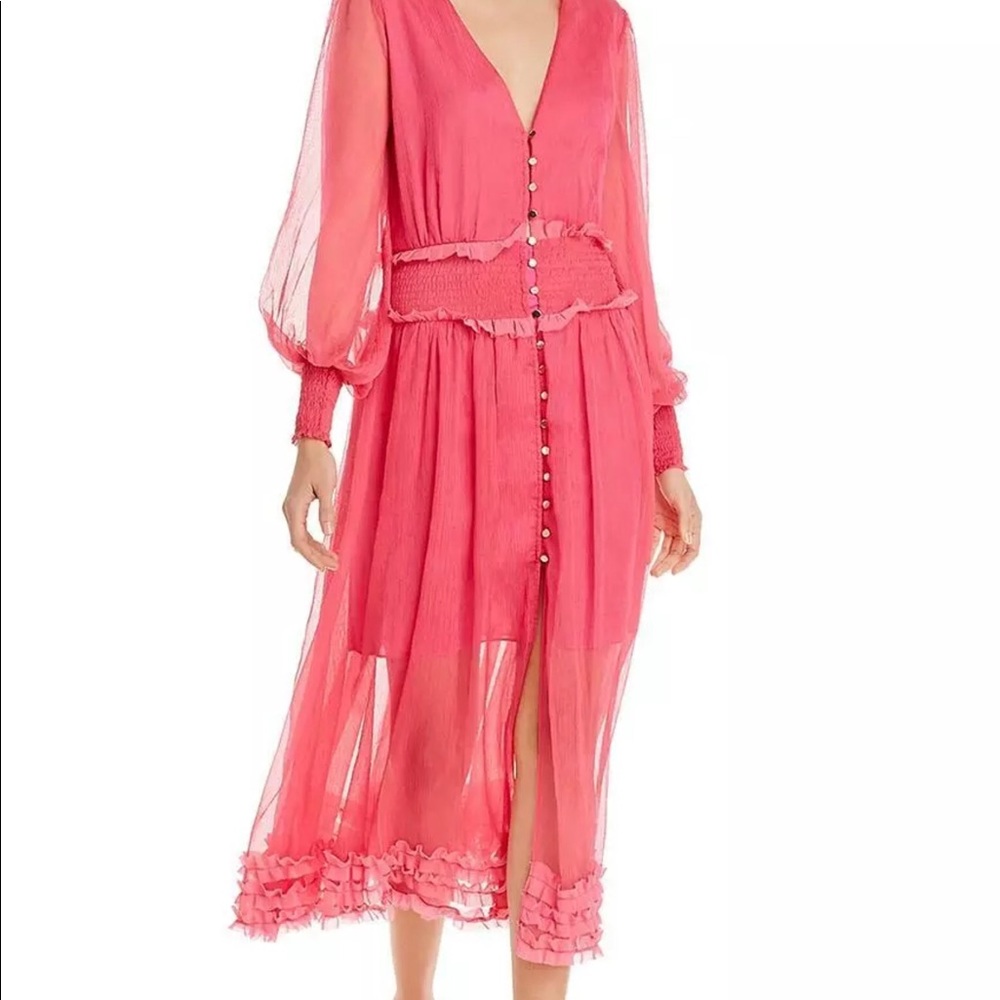 KEEPSAKE HOT PINK MAXI DRESS SIZE S NWT